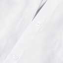 Women's Button Down Shirts Pleated Wide Sleeves Blouse Cuff Buttons Casual & Work Top (White), Small