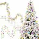 Giegxin 6 Feet Christmas Pastel Garland Candy Ornament Pink Blue Ball Party Christmas Decorations for Xmas Home Indoor Outdoor Decoration Holiday Mantelpiece Stairs Home