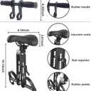 Kids Bike Seat Replacement with Handlebar,Detachable Front Mounted Child Bicycle Seat with Foot Pedals for Children 2~5 Years