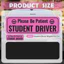 2PCS Student Driver Magnet for Car,Highly Reflective & Strong Magnetic Student Driver Sticker for Car,Removable Please Be Patient New Drivers Magnet for Cars Door/Trunk/Bumper