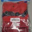 DENTRUN Dog Coat with Collar Built in - Water-Repellent Reflective Dog Coat, Double-Layer Fleece Belly, Adjustable Neck & Chest, Ideal for Bulldog, Cocker Spaniel, Red, L