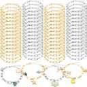 Quelay 60 Pcs Chain Bracelet Bulk Alloy Link with Lobster Clasps for Women DIY Jewelry Findings Bracelet Jewelry Making Supplies Accessories (Gold and Silver)