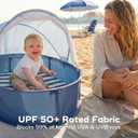 Babymoov Babyni Anti-UV Pop-Up Tent, UPF 50+ Sun Protection, Portable Baby Sun Shelter with Mosquito Net, Lightweight Travel Tent for Beach, Park & Outdoor Use