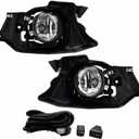 Fog Lights Compatible With 2012 2013 2014 Honda CRV Front Bumper Lamps Halogen Bulbs with Bracket & Wiring and Switch H11 12V 55W 1 Pair of Fog Lights