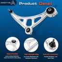 2Pcs Front Lower Control Arm with Ball Joint Suspension Kit Fit for NISSAN MURANO 2015 2016 2017 2018 2019 2020 2021 2022 2023 2024 All Models, K623478, K623479