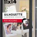 Americanflat Front Opening 11x14 Shadow Box Frame with Shatter-Resistant Glass - Silhouette Collection - Shadow Box Display Case for Tabletop and Wall Display - Black