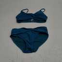 Aqua Eve Women Bikini Set - Two Piece Swimsuit Mid Rise Bathing Suit Push Up Bikini (Medium, Dark Teal)