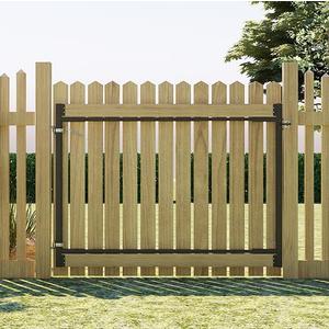 Adjustable Gate Kit, Fence Gate Kit Anti Sag Gate Kit for 36in - 72in W, 4-5 H, Anti Sag Gate Kit Gate Hardware Kit Gate Kit for Wooden Fence, Black(Wooden Post Not Include)