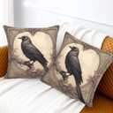 2 x Bird Throw Pillow Covers 18 X 18 Inch Set of 2 Pillow Cases Decoration Cushion Cover for Sofa Bedroom Living Room Outdoor (Bird, 18"x18")