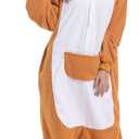 Animal Onesie Adult Unisex One Piece Cosplay Costume Pajamas (Large, Multicolor Kangaroo)