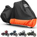 KEMIMOTO Heavy Duty 420D Motorcycle Cover Fits Side Top Box Waterproof Outdoor Compatible with Touring, Touring Ultra Limited Road King Street Glide Road Glide All Weather Dust Sunlight Rain Cover
