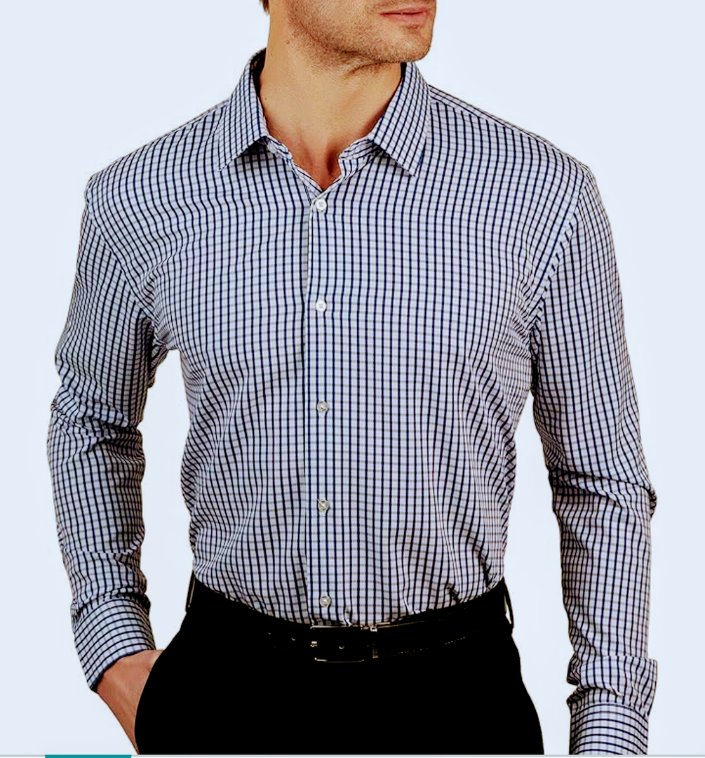 NAUTICA Men's Button Down Dress Shirt Slim Fit for Men 4-Way Stretch Print Business Casual Shirts Wrinkle Resistant, 34/35