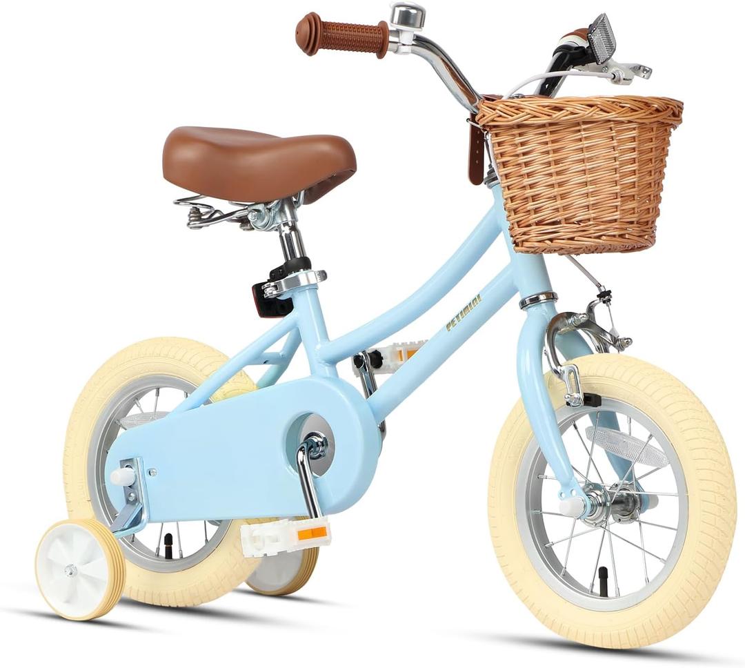 Petimini 12 Inch for Age 2 3 4 Kids Toddler Bike for Boys Girls, Blue