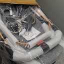 Dog Stroller for Dogs - 3 in 1 Pet Stroller with Detachable Storage Basket 4 All-Terrain Rubber Wheels Pull Rod Durable Travel Carrier for Max 33 lbs Medium Dogs 2 Small Cats (Grey)