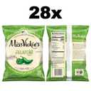 Miss Vickie's Kettle Cooked Potato Chips, Jalapeno, 1.375 Ounce (Pack of 28) (EXP 12/30/25)