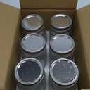 WELLIFE Mason Jars 32 oz, 6 Pack Quart Mason Jars Wide Mouth for Pickling, Canning, Fermenting and Food Storage, Microwave & Dishwasher Safe