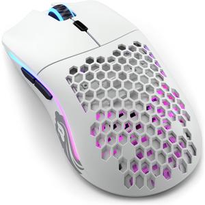 Glorious Model O Wireless Gaming Mouse - Superlight, 69g Honeycomb Design, RGB, Ambidextrous, Lag Free 2.4GHz Wireless, Up to 71 Hours Battery - Matte White (Standard)