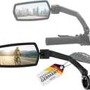 WITTKOP Bike mirror | Large HD field of vision | 360° rotatable & foldable | Mounting above & below | Break-proof & durable | ebike accessories, bike mirror handlebar mount, bicycle mirrors