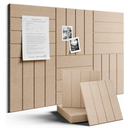 Large Felt Bulletin Board 36"x24" Cork Board Alternative - 6 Pack with 40 Safe Removable Adhesive Tabs, Cork Boards for Walls Felt Board for Home Office Classroom Pin Board-Taupe