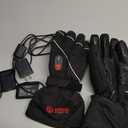 SAVIOR HEAT Heated Gloves for Men Women, Rechargeable Electric Heated Leather Skiing and Snowboarding Gloves L