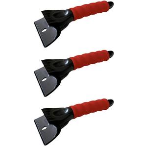 Bigfoot 9" Dual-Head Ice Sraper - Car Glovebox Size - Polyethylene 1702, 3 Pack