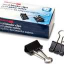 Officemate International Corp. 99020 Binder Clips,Small,3/4-Inch Wide,3/8-Inch Cap, 240/BX, Black/Silver, Set Of 20