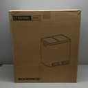 SONGMICS Trash Can, 2 x 8 Gallon (2 x 30 L) Garbage Can for Kitchen, with 15 Trash Bags, 2 Compartments, Plastic Inner Buckets and Hinged Lids, Airtight, Silver and Black ULTB60NL