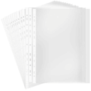 Sheet Protectors 9 x11 Inch, 100 Pack Page Protectors for 2/3/4 Ring Binder, Plastic Sleeves with Reinforced 11-Hole Punch for Binders, Letter Size, for A4