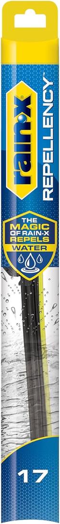 Rain-X 810317 Repellency Water Repellent Wiper Blades, 17" Windshield Wiper, All Weather Streak-Free for Enhanced Visibility w/Water Repellency Formula