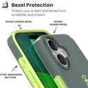 Speck CANDYSHELL Grip +MS Case for iPhone 17 - NEO DRAB/Glow Green | Slim Protective Grip | Drop Protection | MagSafe Compatible
