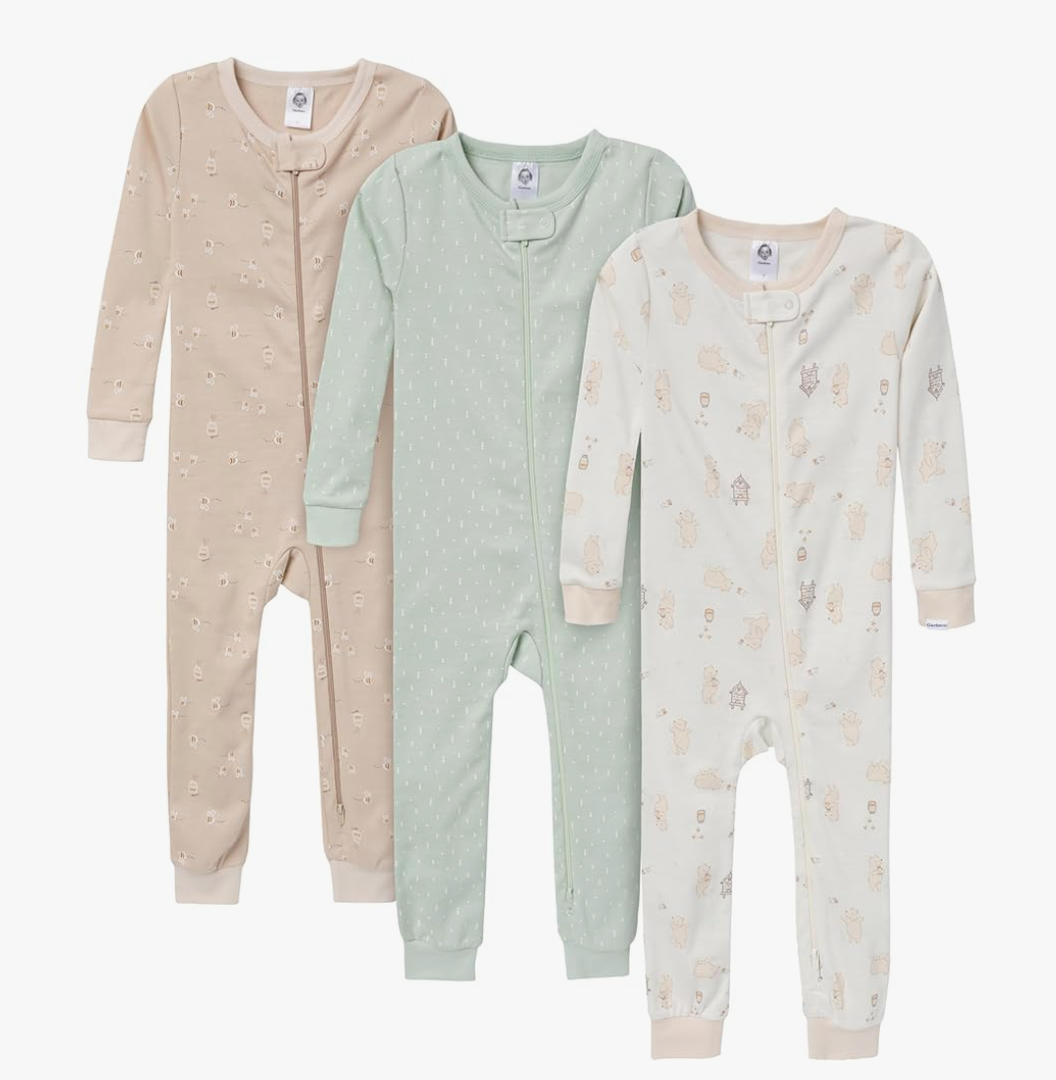 Gerber Unisex-Baby 3-Pack Snug Fit Footless One-Piece Cotton Pajamas,Size  3-6 Month