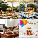 2 Pcs 3 Tier Stainless Steel Cupcake Stand, Stainless Steel Cup Cake Tower, Gold Tiered Dessert Stand, Cupcake Display Stands with Removable Tiered Tray for Party, Wedding, Birthday, Table Decorations