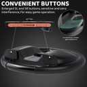 2 x PAWDIARY Steering Wheel Compatible with Switch 2 Controller Handle, Comfort Grip Switch 2 Racing Wheel Accessories with 4 Thumb Caps, Game Racing for Nintendo Switch 2 Wheels (Black x2)