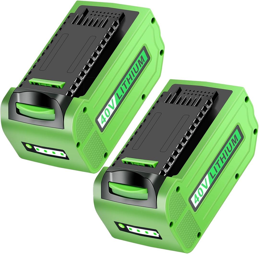 40V Lithium Battery for Greenworks: 40 Volt 6.0Ah 29472 29462 2901319 25302 24322 Battery Replacement for Greenworks 40V G-MAX Lawn Mower - 6Ah 2 Pack