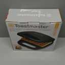 Toastmaster Ceramic Coated Plates Makes 2 Square Waffles Locking Lid