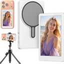 Selfie Monitor Screen Phone- Magnetic Phone Vlog Back Camera Selfie Monitor - 4k 30fps Display can Wirelessly Connect to Mobile Phones - Selfie Screen Compatible with iPhone & Android