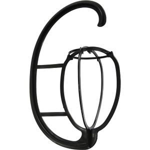 YANTAISIYU 1 Pc 15 Inches Hanging Wig Stand Portable Wig Hanger Collapsible Wig Holder Wigs Display Drying Stand (Black)