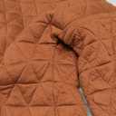 EVALESS Women's Lightweight Diamond Quilted Jacket Casual Winter Open Front Button Down Puffer Coat Outwear Cardigan (Medium, Coffee)