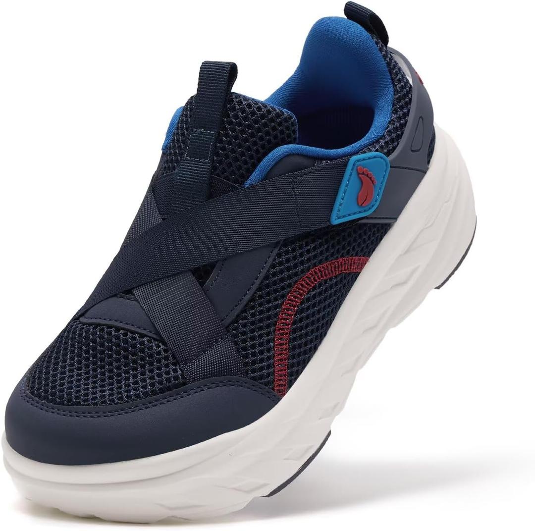 Boys Girls Kids Orthopedic Tennis Shoes: Wide Toe Box Comfortable Casual Plantar Fasciitis Arch Support School Athletic Running Sneakers, Lightweight Orthotic Sports Walking Shoes for Foot and Pain