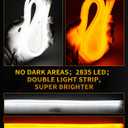 Qasim 24inch LED Daytime Running Light Sequential Guide Turn Signal Light White/Amber Flexible Car Light Strip Switchback 60CM-2Pack