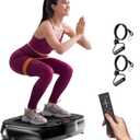 Vibration Plate Exercise Machine: TISSCARE Vibrating Plates for Weight Loss and Lymphatic Drainage, Whole Body Workout Sculpting Platform for Home Fitness Fat Burner for Women Men (Black)