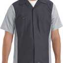 Red Kap Men's Ripstop Crew Shirt, Short Sleeve (XX-Large, Charcoal/Grey)