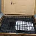 MidWest Homes for Pets Newly Enhanced Single & Double Door iCrate Dog Crate, Includes Leak-Proof Pan, Floor Protecting Feet, Divider Panel & New Patented Features (24.8"L x 17.9"W x 19.5"H, Black)