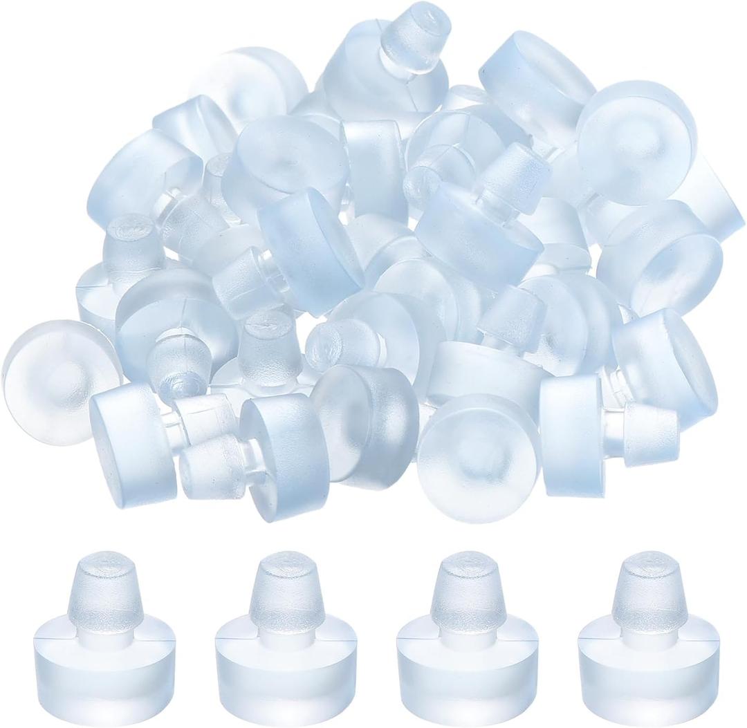 3 x uxcell 56Pcs Glass Table Top Bumpers with Stem, 5.5mm/0.22Inch Clear Rubber Bumper Grippers Anti Collision Slip Glass Table Spacers for Patio Table Cabinet Furniture (Fits 1/4Inch Hole) 3 x uxcell 56Pcs Glass Table Top Bumpers with Stem, 5.5mm/0.22Inch Clear Rubber Bumper Grippers Anti Collision Slip Glass Table Spacers for Patio Table Cabinet Furniture (Fits 1/4Inch Hole)