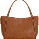 Large Tote Bag for Women Work Vegan Leather Travel Handbags Ladies Laptop Weekender Shoulder Hobo Bags (Brown)