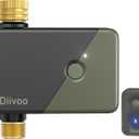Diivoo Brass WiFi Water Timer, Smart Hose Sprinkler Timer Compatible with Alexa/Google Assistant, 6 Irrigation Plans, Rain Delay & Mist Mode for Garden Lawns (2.4GHz Only) (1 Outlet)