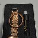 Mtozon Women Bands with Case Compatible with Google Pixel Watch 4/3 45mm 41mm Watch2 Watch1, Metal bling Luxurious Dressy Replacement Wristbands, Silver Black Rose Gold