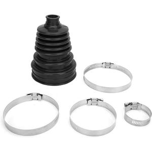 CV Axle Dust Cover, Universal Rubber CV Boot Kit, Ball Head Constant Speed Round Clamp Kit for Most Cars(Black)