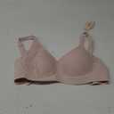 As Fairy Bras for Women Lace V Neck Seamless Wireless No Underwire Supportive Pushup Brasieres Comfortable T Shirt Bra (42B, Pink)