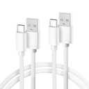Basesailor for iPhone 17 16 Pro Max Charger Cord,USB to USB C Cable,Type C Charging Power Cord for Apple 17e 15 iPad 10 Air 4 5,Samsung Galaxy S26 S25 S24 S23,White,2Pack 10FT(3M)